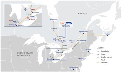 Appendix 1 Location Map – First Cobalt Refinery (CNW Group/First Cobalt Corp.)