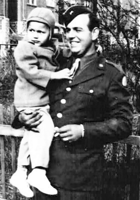 Philly native Joe Hansbury and son Wilson circa 1946. Hansbury served in Europe with the 62nd Armored Infantry Battalion, part of Gen. George Patton's 3rd Army, during WWII.