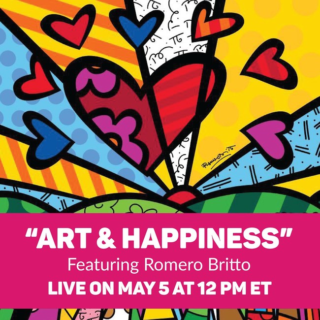 Art Happiness Internationally Acclaimed Artist Romero Britto Paints Live At His Miami Studio