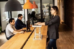 Rocelco Standing Desk Converters Help Ease Back Strain While Working From Home