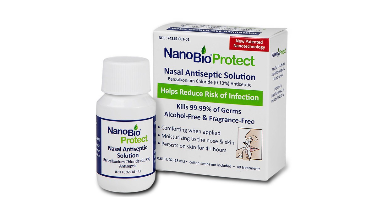 NanoBio® Protect OverTheCounter Nasal Antiseptic Kills COVID19 Virus