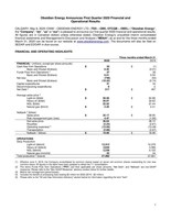 Obsidian Energy Q1 2020 Results Release (CNW Group/Obsidian Energy Ltd.)