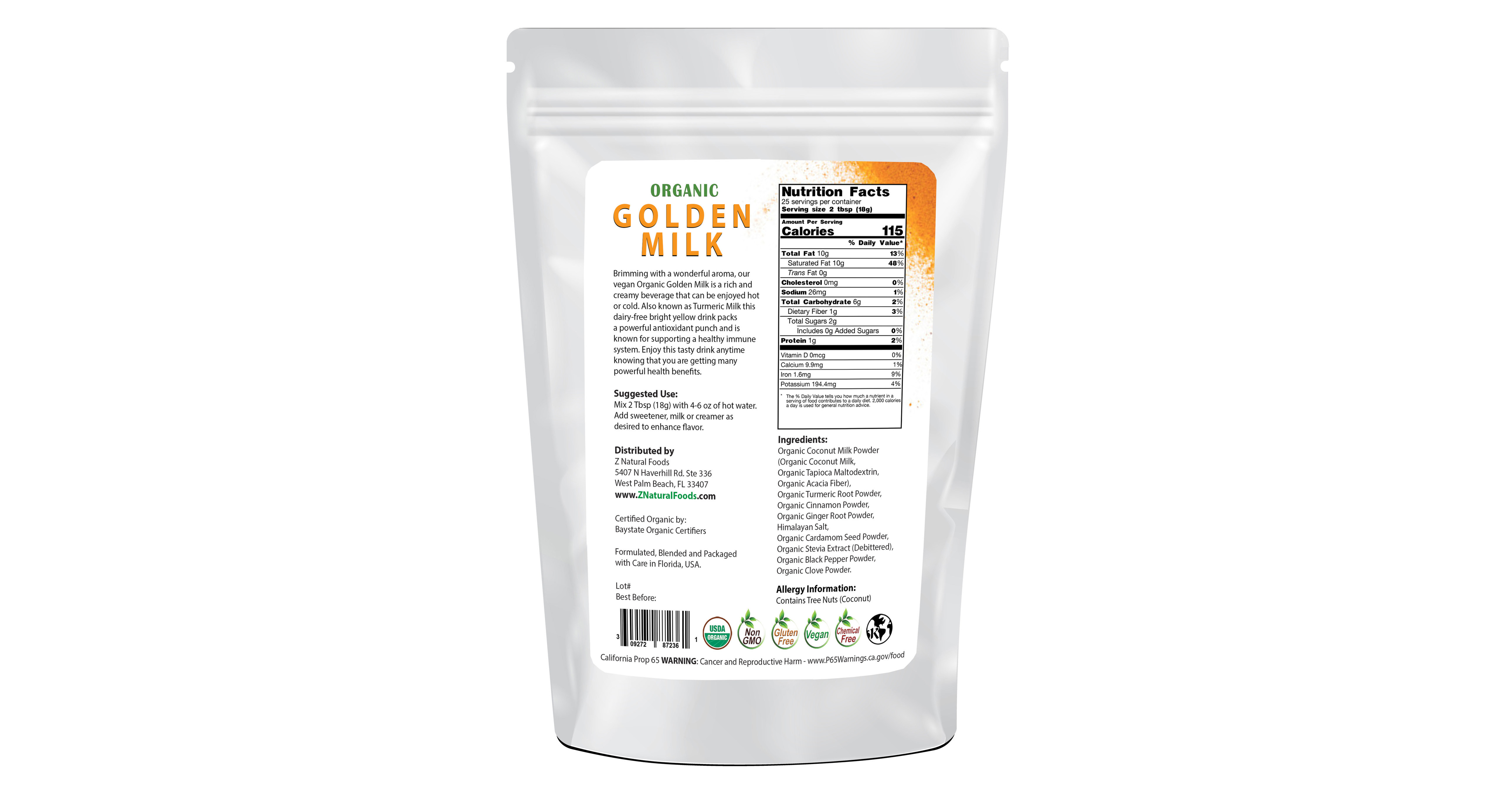 Z Natural Foods Releases New Organic Golden Milk