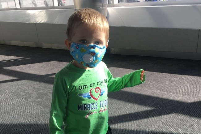 Even amid the coronavirus pandemic, 3-year-old Asher from Radford, Virginia, must continue his medical journey to find a cure for several life-threatening food allergies. The national charity Miracle Flights provides Asher and his parents with free plane tickets to California, where Asher has been undergoing treatment for more than a year. His next flight is Sunday, May 10, 2020-which also marks the beginning of Food Allergy Awareness Week.