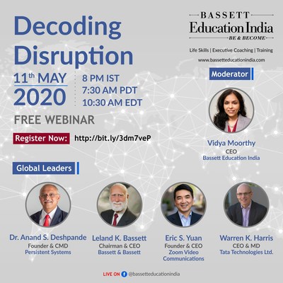 Decoding Disruption will be presented Monday, May 11 at 10:30 a.m. EDT.