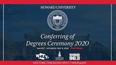 WHUT-TV and WHUR 96.3 FM will broadcast Howard University’s “Virtual Ceremony for the Conferring of Degrees in Course” on Saturday, May 9, 2020 at 11 a.m. ET. Additionally, President Wayne A. I. Frederick has invited the entire Class of 2020 to return to campus and participate in next year’s festivities on Mother’s Day Weekend 2021.