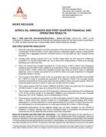Africa Oil Announces 2020 First Quarter Financial and Operating Results (CNW Group/Africa Oil Corp.)