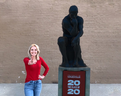 An image of the University of Louisville's iconic statue of Rodin's 