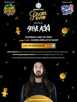 Chips Ahoy And Sour Patch Kids Brands Invite High Schoolers To Sweetest Prom Ever A Virtual Prom Party With Steve Aoki On May 23