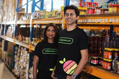 Stephen Francis and Michele Mahendra , founder and co-founder of MyGroser