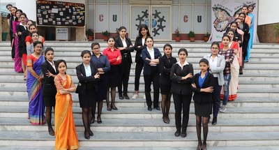 Chandigarh University students showcasing the spirit of being Women