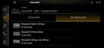 SiriusXM with 360L on 2021 Model Year Audi Vehicles: Access to over 10,000 hours of on demand SiriusXM exclusive shows, interviews, and events in the car gives listeners more of what they want, when they want to hear it.