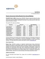 Keyera Announces Voting Results from Annual Meeting (CNW Group/Keyera Corp.)