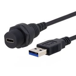 L-com Now Stocks Waterproof USB 3.0 Cable Assemblies for Harsh Environment Applications