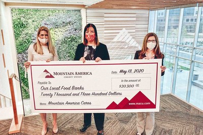 Mountain America Credit Union announces its employee match program raised $20,300 for local food banks.