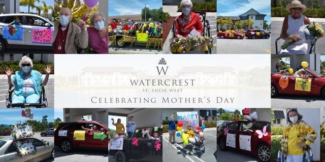 The Mother's Day Car Parade was a spectacular success at Watercrest St. Lucie West Assisted Living and Memory Care in St. Lucie, Fl. Over 40 decorated vehicles cruised by the residents as family and friends shared their messages of love and well wishes for Mother's Day.