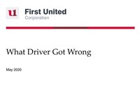 First United Releases Statement And Presentation Regarding Driver's Continued False Narratives And Mischaracterizations