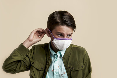 Boy wearing Purple Face Mask
