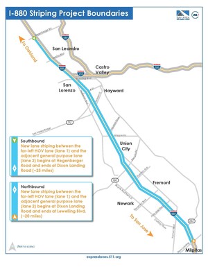 New Lane Striping Ahead for I-880 As Express Lanes' Fall Opening Draws Closer