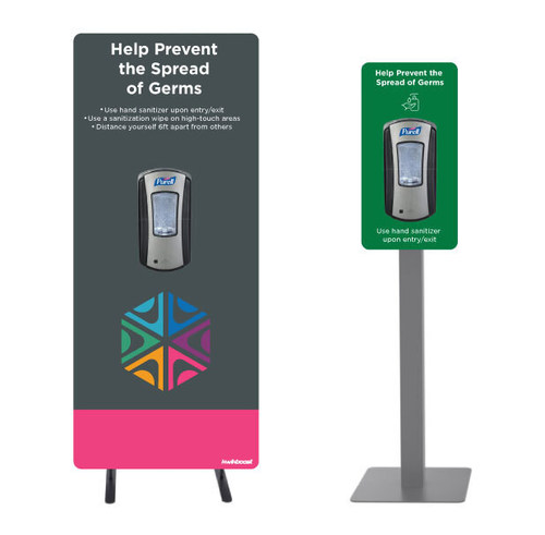 KwikBoost custom sanitization stations can be designed with your university logo or other images and text. They can also be used to communicate important message to students and staff.