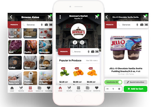 Example of a store-branded mobile app built and powered by ShopHero for independent grocers.