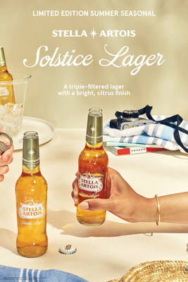 Stella Artois announces it’s first-ever limited-edition golden lager brewed especially for savoring: Stella Artois® Solstice Lager. Available nationwide on June 8th, it’s full-flavored, refreshing and perfect for the summer season.