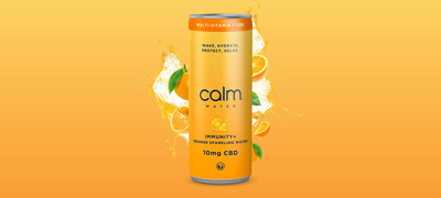 Calm Drinks new multi-vitamin immunity boost orange sparkling water