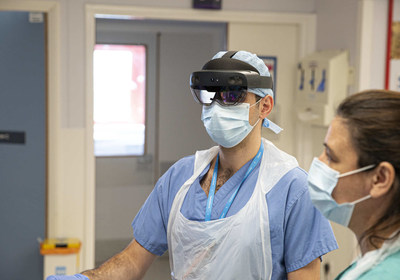Figure 1 - Doctors wearing the Hololens Device. Source: Imperial.ac.uk