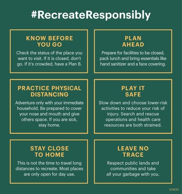 National Outdoor Groups Release Six Recreate Responsibly Tips for  Enjoying the Outdoors Safely During COVID-19