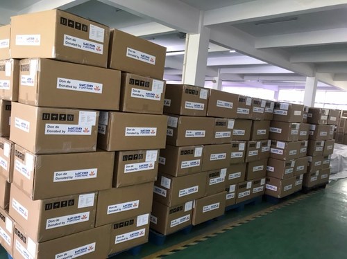Webb Fontaine’s donation shipment ready to be dispatched. (PRNewsfoto/Webb Fontaine)