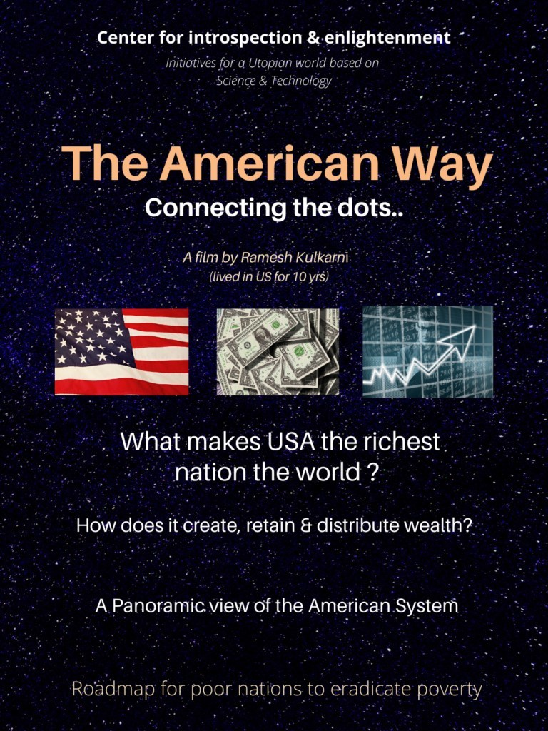 What makes the USA the richest nation in the world? How does it create & retain wealth? The American Way provides a roadmap for developing nations (CNW Group/Center for introspection & enlightenment)