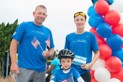 A Deluz Family Housing family participating in wear blue: run to remember memorial run.