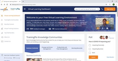 TrainUp.com Learning Center - Online Learning Portal Dashboard