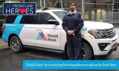 John Jay College of Criminal Justice graduate student Khalid Islam is also an Emergency Medical Services (EMS) Safety and Training Manager for the Mount Sinai Health System.