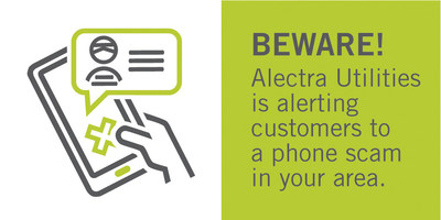 Alectra Utilities alerts customers to a phone scam (CNW Group/Alectra Utilities Corporation)