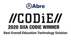 Abre.io Recognized by SIIA With Its Top Award, One of Two Awards the Growing Software Company Received
