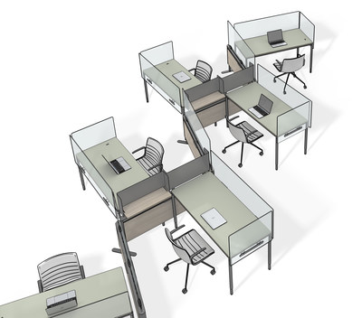 Watson's new Screen Collection, an assortment of acrylic desk screens and partitions meant to bring a higher degree of safety to the office during the time of COVID-19.