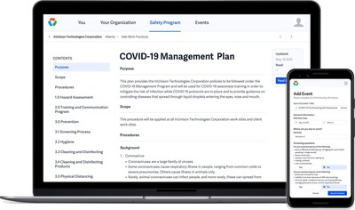 The InUnison platform enables organizations to train staff and implement essential processes to ensure teams and customers are safe in the “new normal” workplace arising from COVID-19. (CNW Group/InUnison Technologies Corporation)