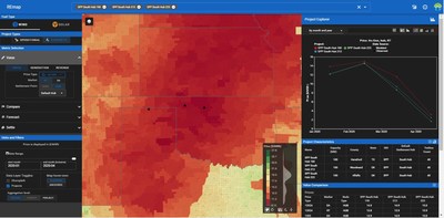 This image from REsurety’s new REmap tool shows how the COVID-19 shutdown, low natural gas prices, and high winds drove the wholesale value of electricity (weighted for time of production) to all-time lows in parts of the Lower Midwest – even dropping below $2 per MWh in some locations in April. Portions of North Texas, Oklahoma and Kansas are shown.