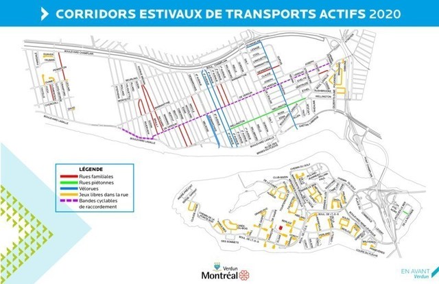 Corridors estivaux de transports actifs 2020 (Groupe CNW/Ville de Montral - Arrondissement de Verdun)