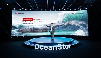 Shang Haifeng, presidente do domínio de armazenamento em massa da Huawei, traz informações sobre a série OceanStor Pacific (PRNewsfoto/Shenzhen Huawei Technology Co.,)