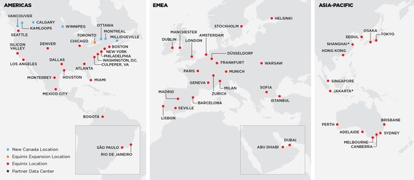 Global Reach of Platform Equinix with Expanded Canadian Operations