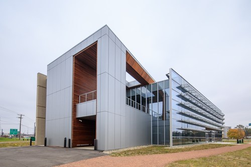 The new ITRCC Administration Building in Elkhart, Indiana, which received LEED Gold Certification for its commitment to sustainability