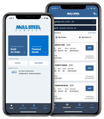 Build and track your orders, view inventory, and more with the Mill Steel App.