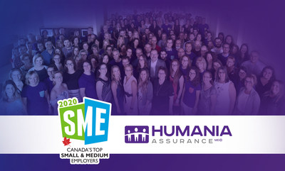Humania Assurance employees - 2020 SME Canada's Top Small & Medium Employers (CNW Group/Humania Assurance)