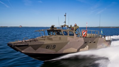 Combat boats CB90 &ndash; Swedish Navy (PRNewsfoto/iXblue)