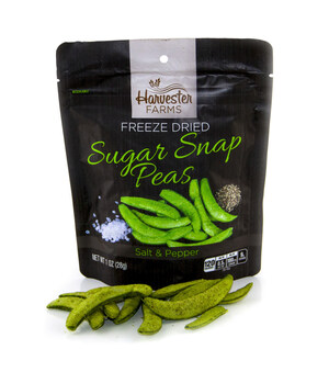 Brothers All Natural Launches Savory, Crunchy Harvester Farms Freeze-Dried Sugar Snap Peas With Salt and Pepper