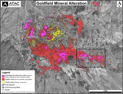 East Goldfield Mineral Alteration Map (CNW Group/ATAC Resources Ltd.)