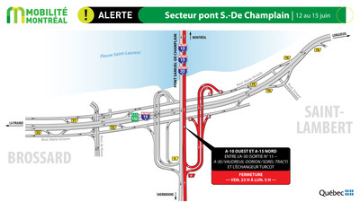 Pont Samuel-De Champlain, secteur de la route 132 (Groupe CNW/Ministre des Transports)