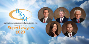 Five Attorneys From Battaglia, Ross, Dicus &amp; McQuaid, P.A. Recognized as Florida Super Lawyers for 2020